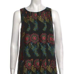 Jonathan Cohen Floral Print Pleated Knee-Length Dress Size: M (Orig. $1495)